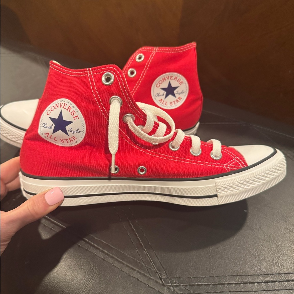 Converse Red High-Top Sneakers